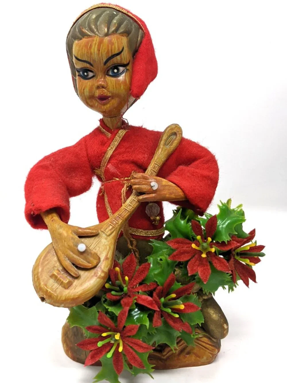 Tilso Set 3 Pixie Elves VTG 60s Asian Christmas Figurine Musicians Hong Kong 7